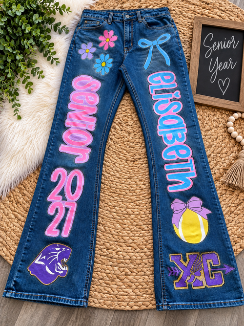 Custom painted Jeans