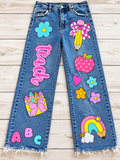 Custom painted Jeans