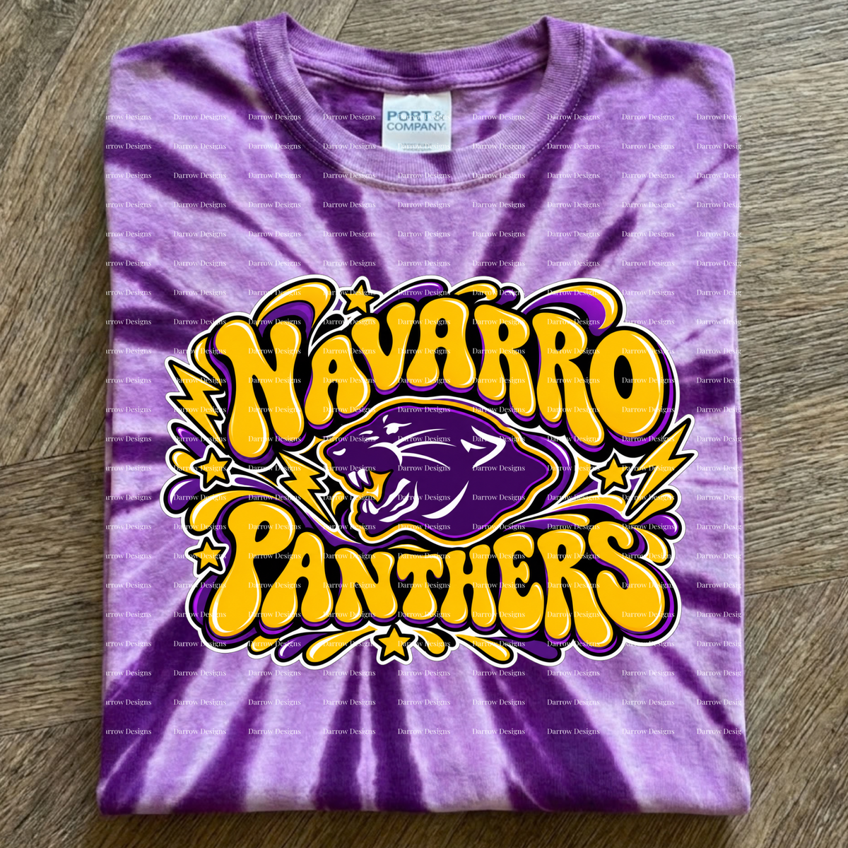Tie Dye Groovy Neutral Panther