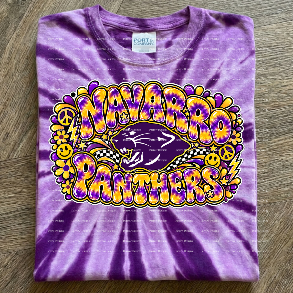 Tie Dye Groovy Panthers